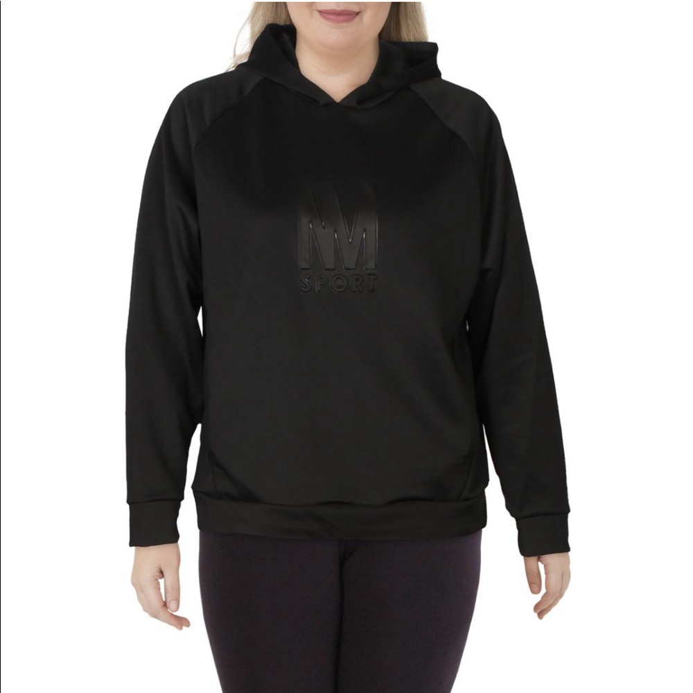 NWT Nicole Miller Sport Women’s Scuba Activewear Black Pullover Hoodie Small
